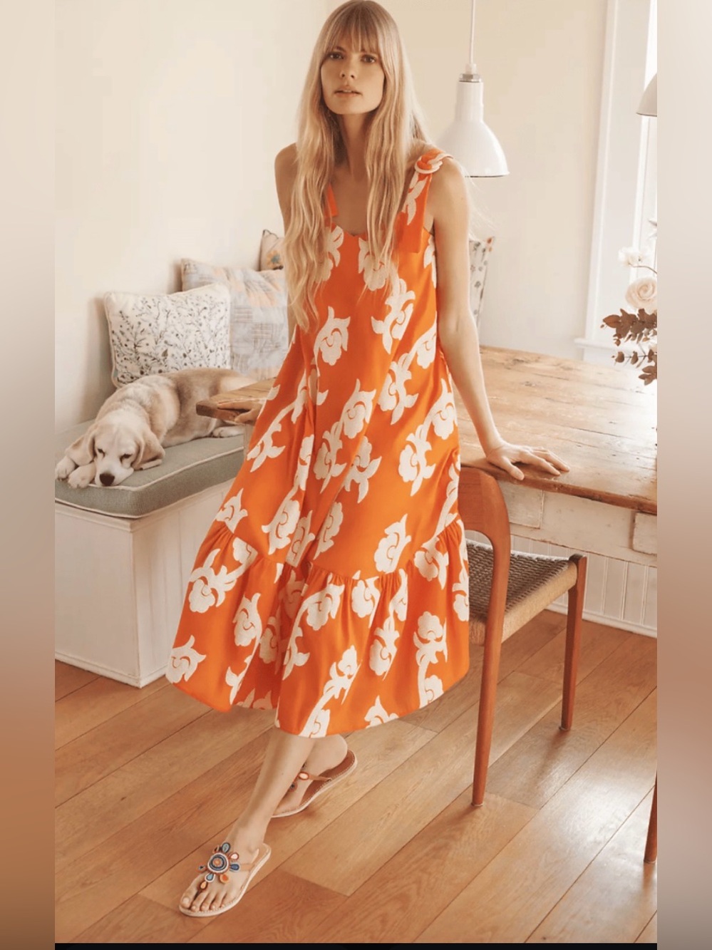 EXQUISE ANTHROPOLOGIE WOMEN'S SIZE XS ORANGE DRESS